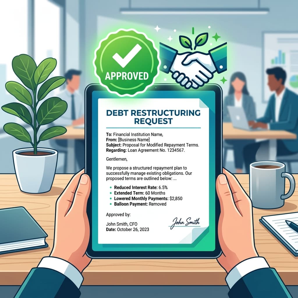 Draft email template for debt restructuring to negotiate with online lending apps